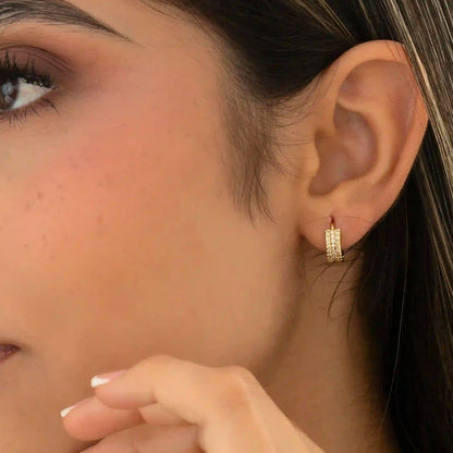 Candongas Shine 14 mm – Oro Laminado 18K | OM JOYERÍA