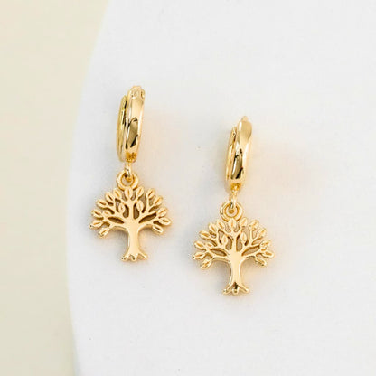 Candongas Árbol de la Vida – Oro Laminado 18K | OM JOYERÍA
