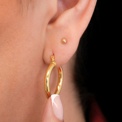 Candongas Tub 2 cm – Oro Laminado 18K | OM JOYERÍA