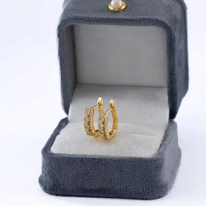 Candongas Parallel Circones 14 mm – Oro Laminado 18K | OM JOYERÍA