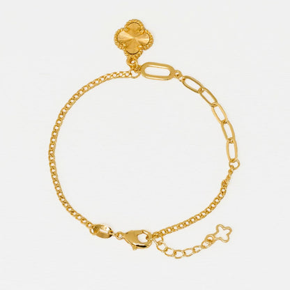 Pulsera Cubana Clover 1.1 cm – Oro Laminado 18K | OM JOYERÍA