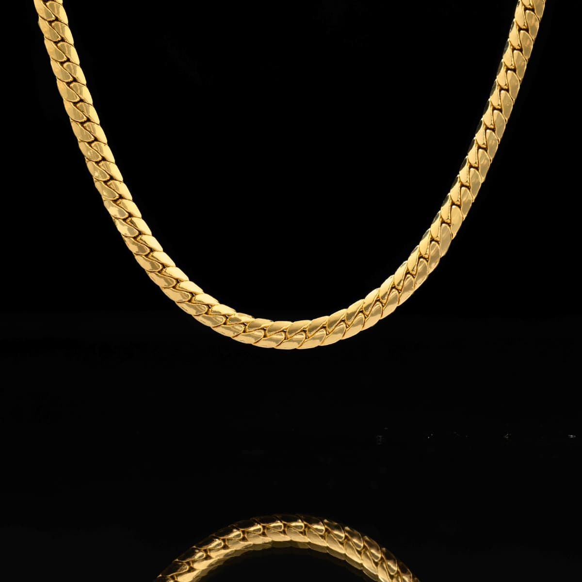 Cadena Tejido Serpiente 4 mm 65 cm Hombre – Oro Laminado 18K | OM JOYERÍA